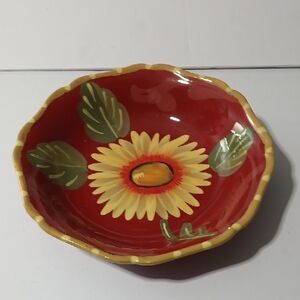 Certified International Ceramic Bowl with Floral Design 9 Inches Round